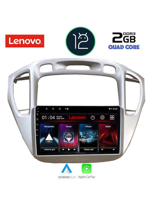 Lenovo Car Audio System for Toyota Highlander 2002-2009 (Bluetooth/USB/AUX/WiFi/GPS/Apple-Carplay) with Touch Screen 9"