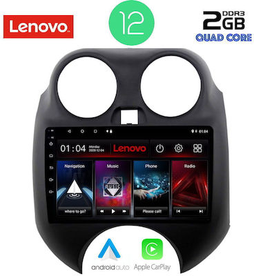 Lenovo Sistem Audio Auto pentru Nissan Micra 2010-2014 (Bluetooth/USB/AUX/WiFi/GPS) cu Ecran Tactil 9"