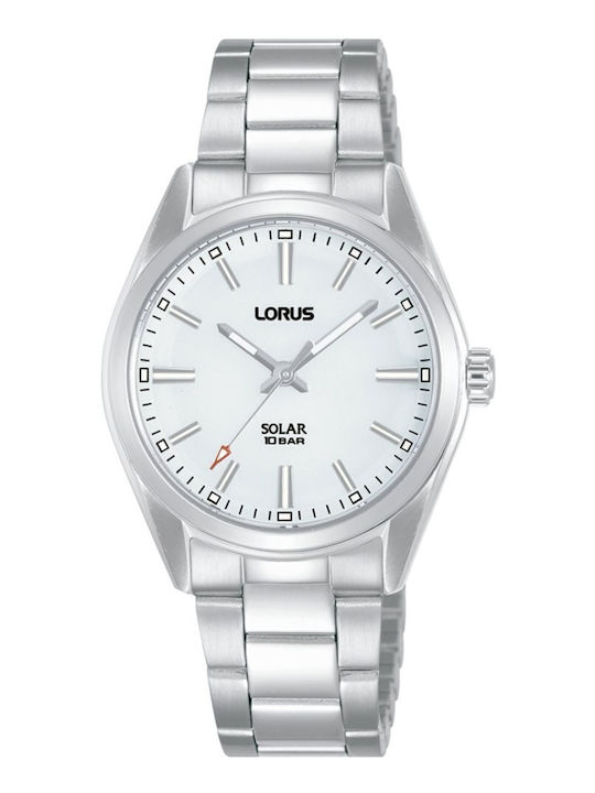 Lorus Damen Uhr Solar mit Silber Metallarmband