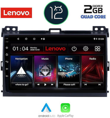Lenovo Sistem Audio Auto pentru Toyota Croazieră pe uscat 2002-2008 (Bluetooth/USB/AUX/WiFi/GPS/Apple-Carplay) cu Ecran Tactil 9"