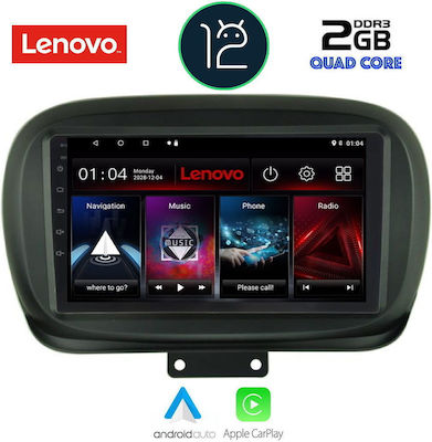Lenovo Sistem Audio Auto pentru Fiat 500X 2014> (Bluetooth/USB/AUX/WiFi/GPS/Apple-Carplay) cu Ecran Tactil 9"