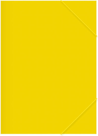 Salko Paper Folder with Rubber Band for Paper A4 Yellow