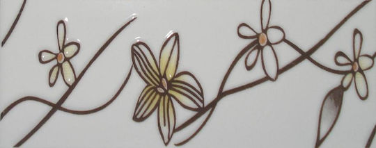 Wall Interior Gloss Ceramic Tile 20x8cm White
