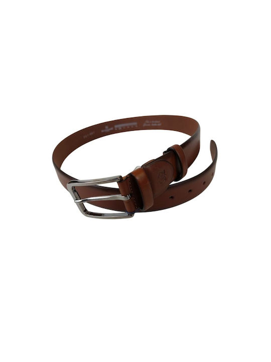 Monte Napoleone Men's Leather Belt Tabac Brown