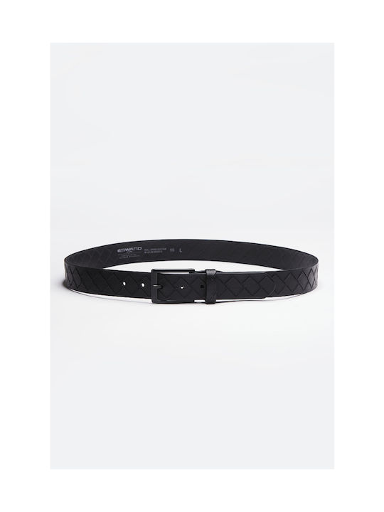 Edward Jeans Men's Leather Belt Black