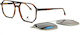 Eyecroxx Plastic Rame Ochelari cu Clip On Maro Broască țestoasă EC650AD C3
