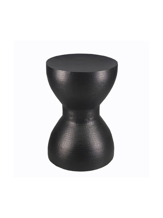 Stool For Living Room Metallic Black 38x38x45cm