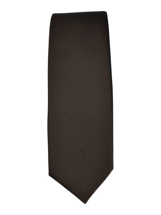 Mezzo Uomo Herren Krawatte Monochrom in Braun Farbe