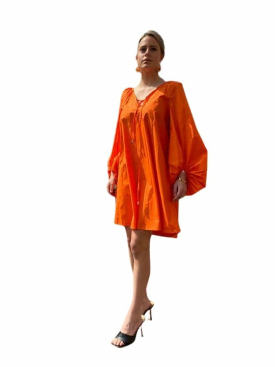 Silvian Heach Mini Βραδινό Φόρεμα Πορτοκαλί