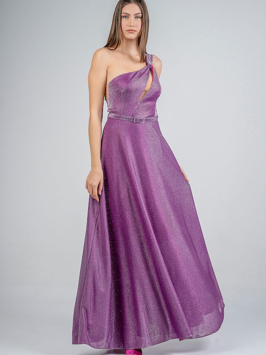 Bellino Summer Maxi Evening Dress Purple