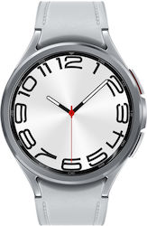 Samsung Galaxy Watch6 Classic LTE Stainless Steel 47mm Αδιάβροχο με Παλμογράφο (Silver)