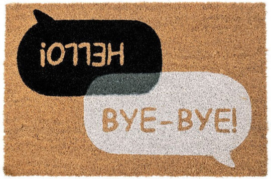 Bizzotto Fußmatte aus Kokosnussfasern Hello-Bye Bye Braun 40x60cm