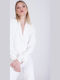 Coocu Scurt Blazer pentru femei Sacou Alb