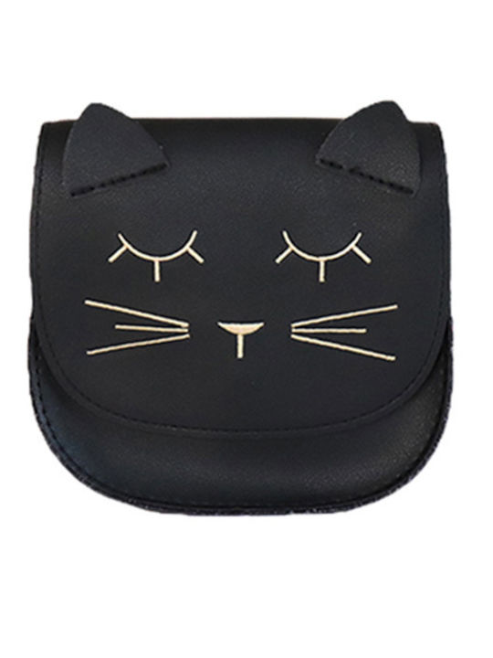 Yuko.B Kinder Rucksack Umhängetasche Schwarz 14cmx4.5cmx15cmcm