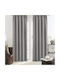 Lino Home Curtain with Pencil Pleat Basko DGrey 150x240cm