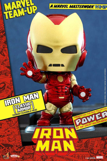 Hot Toys Marvel Iron Man Classic Armor Cosbaby Figure Height 10cm Scale 1:6