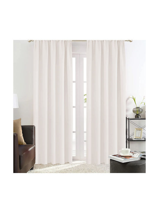 Lino Home Pencil Pleat Curtain White 150x240cm
