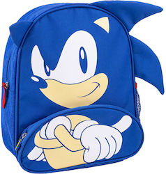 Cerda Sonic School Bag Backpack Kindergarten in Blue color L10 x W5 x H30cm