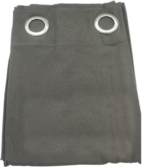 Atmosphera Curtain with Grommets Olive Green 140x240cm