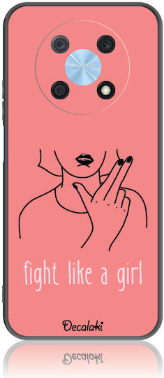 Fight Like A Girl Back Cover Σιλικόνης Πολύχρωμο (Huawei Nova Y90)