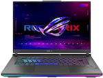 Asus Rog Strix G16 G614JV-N3084W 16" 165Hz (i7-13650HX/16GB/512GB SSD/GeForce RTX 4060/W11 Acasă) Gri eclipsă (Tastatură GR)