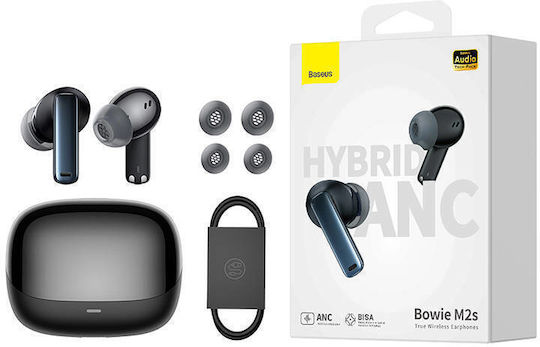 Baseus Bowie M2s In-Ear Bluetooth-Freisprecheinrichtung Kopfhörer mit Ladeetui Schwarz