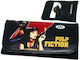 Monte Pulp Fiction Pungă Pentru Tutun Din Piele Ecologică Neagră Cu Buton 16x8.5cm