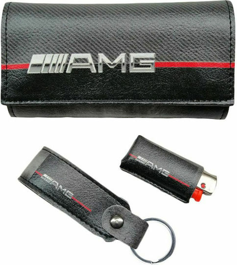 Dino Rossi Tobacco Pouch With Magnetic Clasp 16x9cm Black