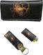Dino Rossi Tobacco Pouch With Magnetic Clasp 16x9cm Black