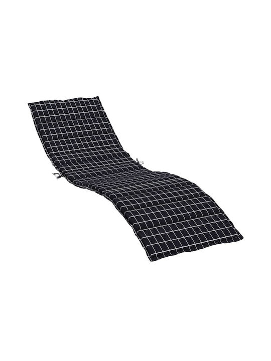 vidaXL Sonnenbank-Kissen Mit Rückenlehne Schwar...