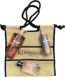 Kerastase Women's Hair Care Set Chroma Absolu with Fragrance / Oil / Shampoo / Beach Bag 4pcs