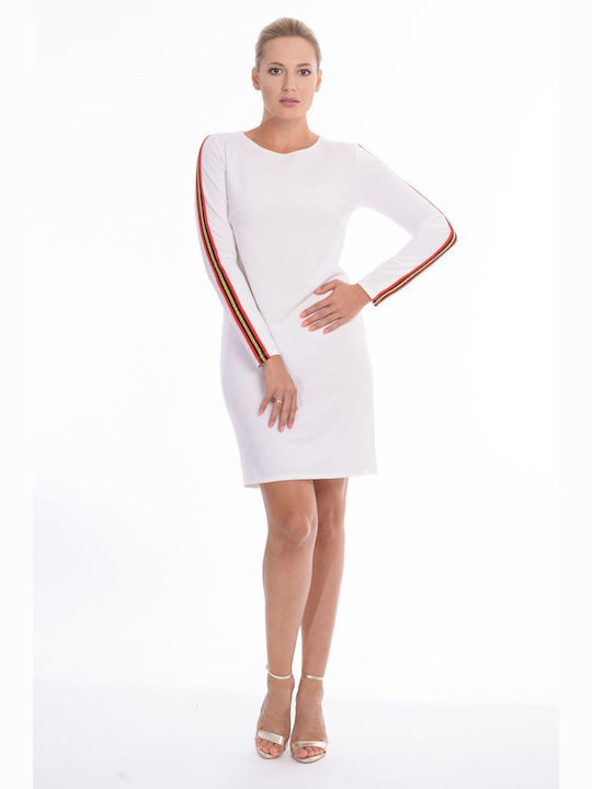 BelleFille All Day Long Sleeve Mini Dress White