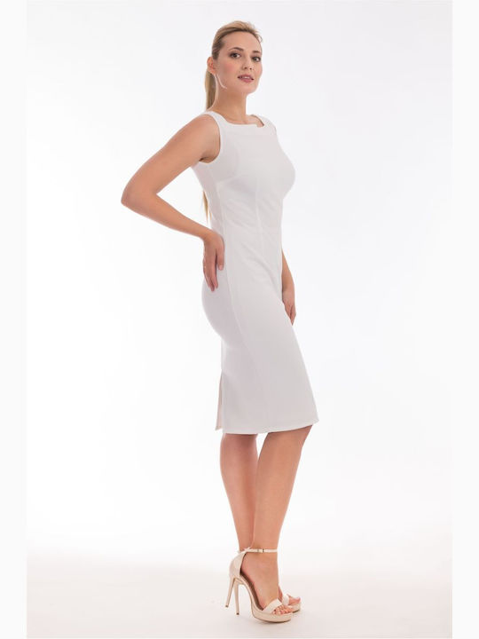 BelleFille Midi Evening Dress White