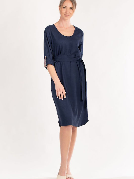 BelleFille Лятно All Day 3/4 Sleeve Mini Dress Navy Blue