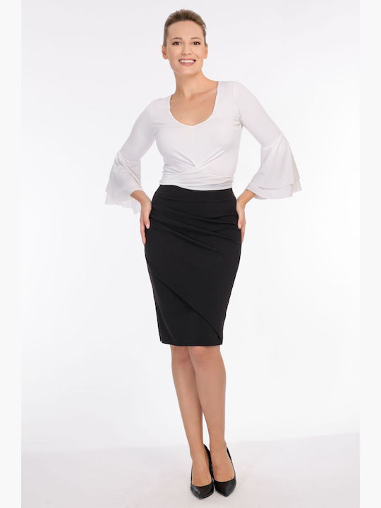 BelleFille Midi Skirt in Black color