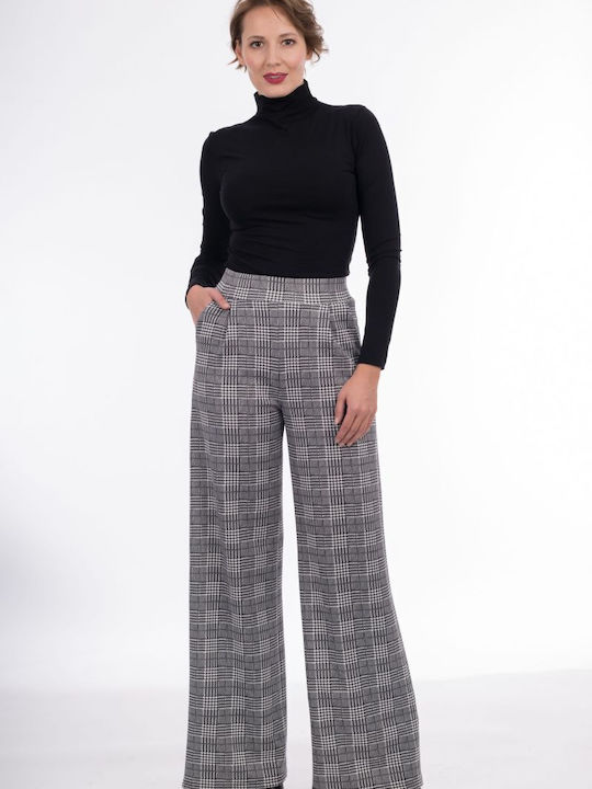 BelleFille Women's Fabric Trousers Checked