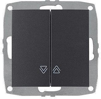 Mono Electric Front Plate Wall Push Roller Shutter Button without Frame Gray 500-002035113