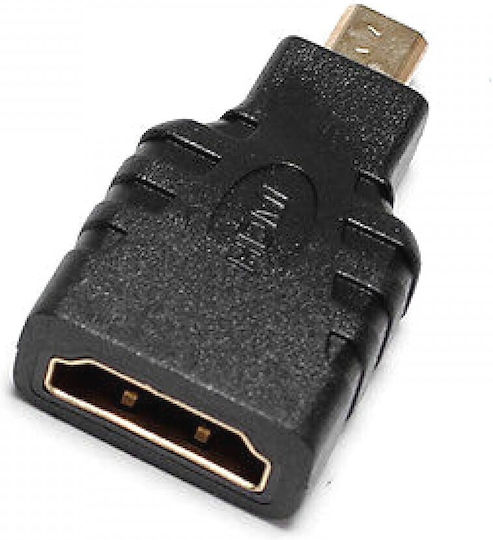 Конвертор micro HDMI мъжки към HDMI женски Черен 1бр 2990