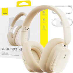 Baseus Bowie H1i Bluetooth / 3.5mm με 100 ώρες Λειτουργίας Λευκά