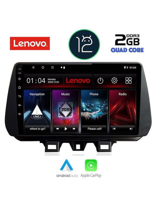 Lenovo Sistem Audio Auto pentru Hyundai Tucson 2019> (Bluetooth/USB/AUX/WiFi/GPS/Apple-Carplay) cu Ecran Tactil 9"