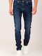Portobello's Men's Denim Elastic Trousers Blue
