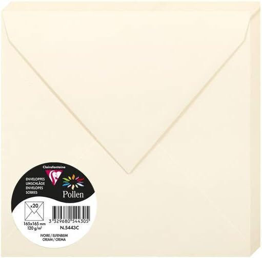 Clairefontaine Set of Envelopes Correspondence 20pcs in Beige Color