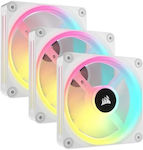 Corsair iCUE LINK QX120 RGB Ventilator Carcasă 3buc Alb