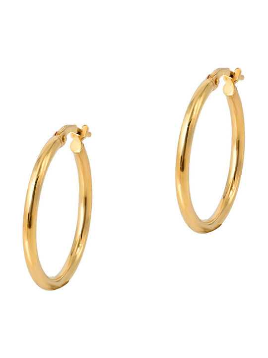 Tasoulis Jewellery Collection Earrings Hoops made of Silver Gold Plated