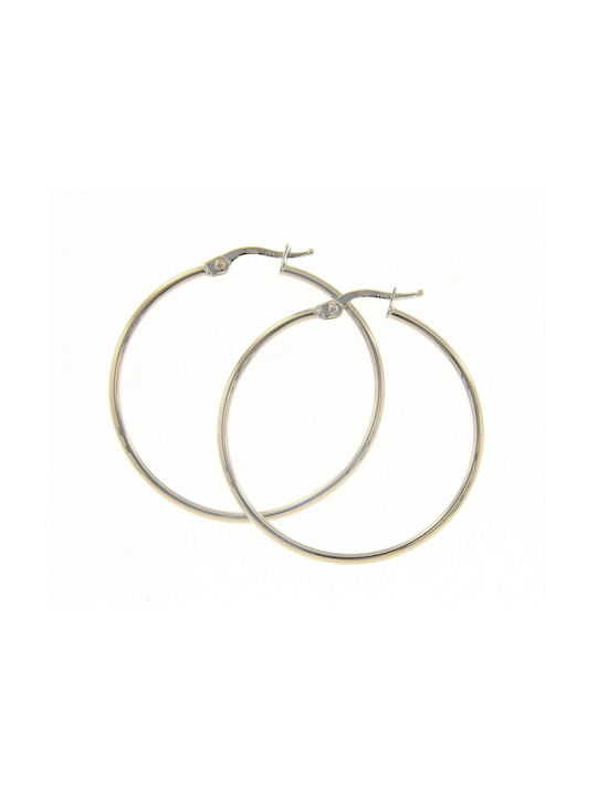 Mentzos Earrings Hoops made of Platinum