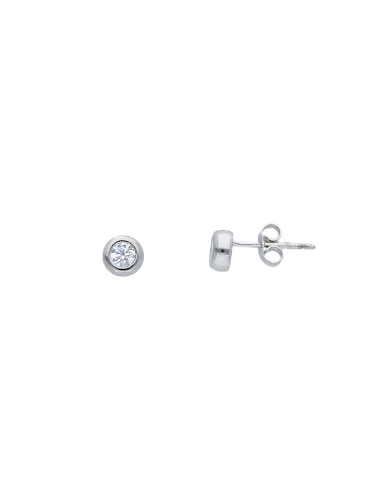 Mentzos Earrings made of Platinum with Stones