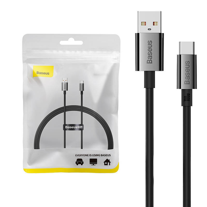 Baseus Καλώδιο USB σε USB-C Superior 100W 1m (Μαύρο)