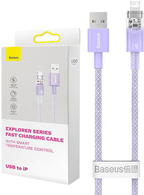 Baseus USB-A la Cablu Lightning Violet 2m (CATS010105)