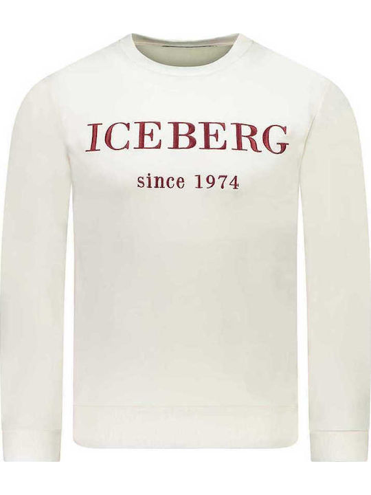 Iceberg Felpa Herren Sweatshirt mit Kapuze Beige