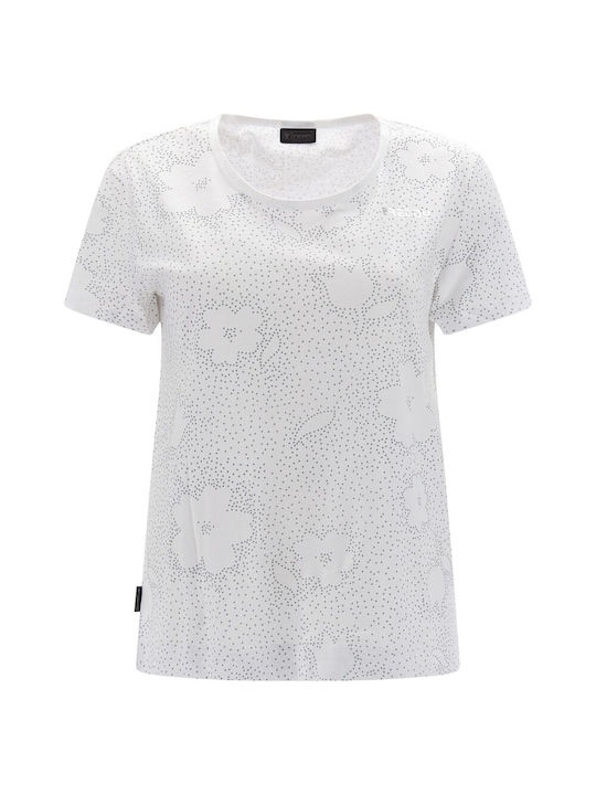 Freddy Γυναικείο T-shirt Floral Λευκό